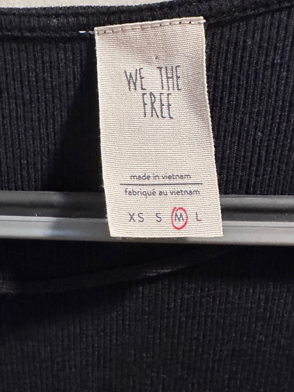 We The Free Black Ruffle-Shoulder Long Sleeve Top - Picture 3 of 3